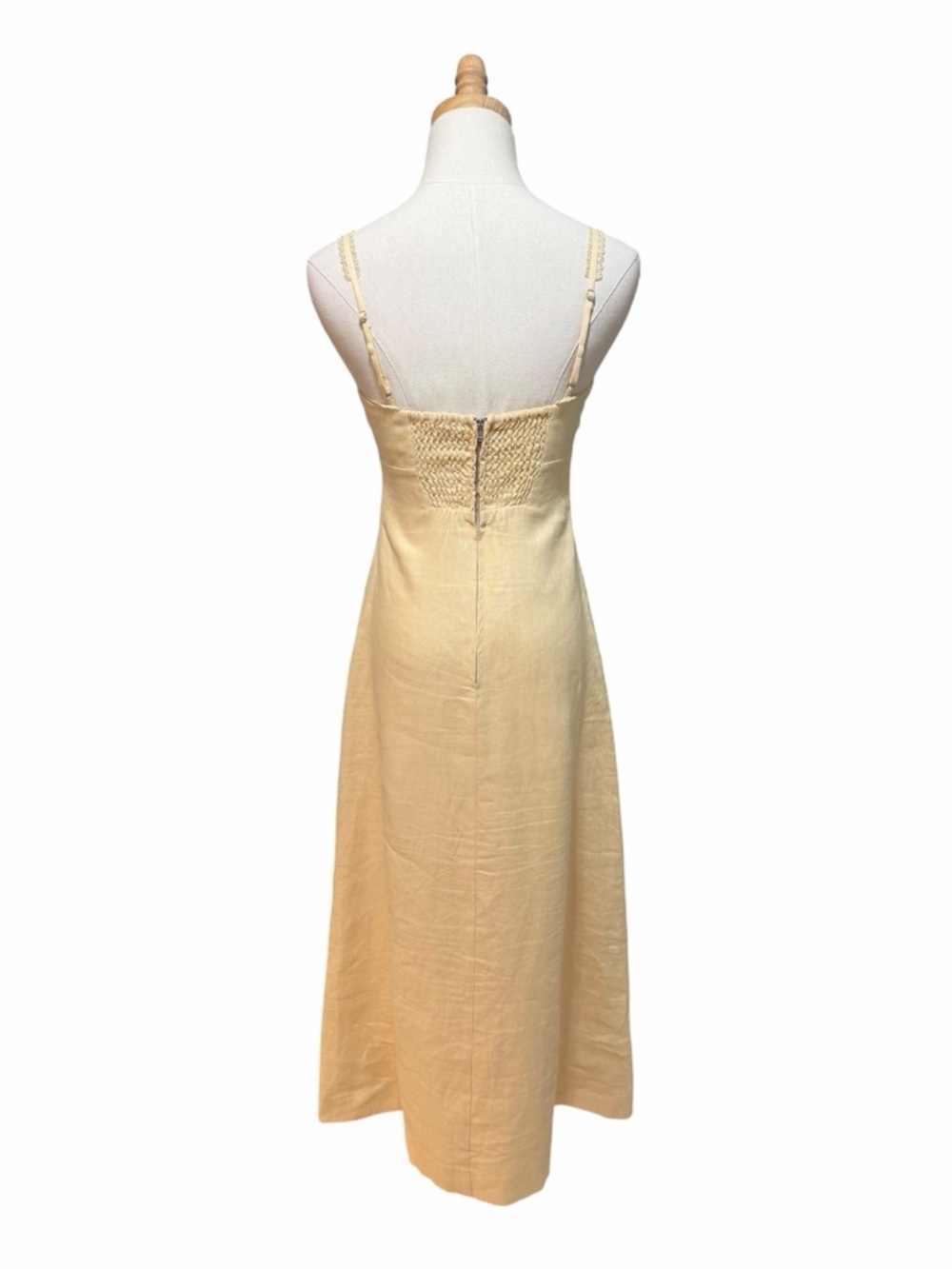 Reformation Colette Linen Dress Parmesan Yellow Size 0 - Picture 6 of 12